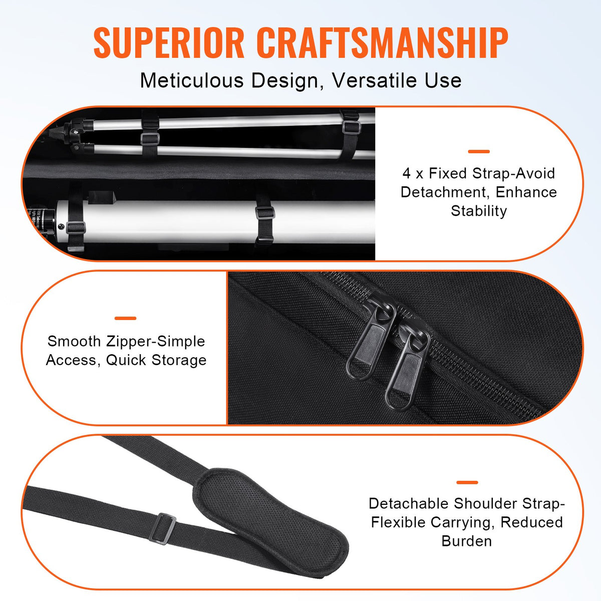 Telescope Case 1035 mm Multipurpose Shock-Absorbent Telescope Storage Bag V952-WYJBDHLFGS00PLLA0V0