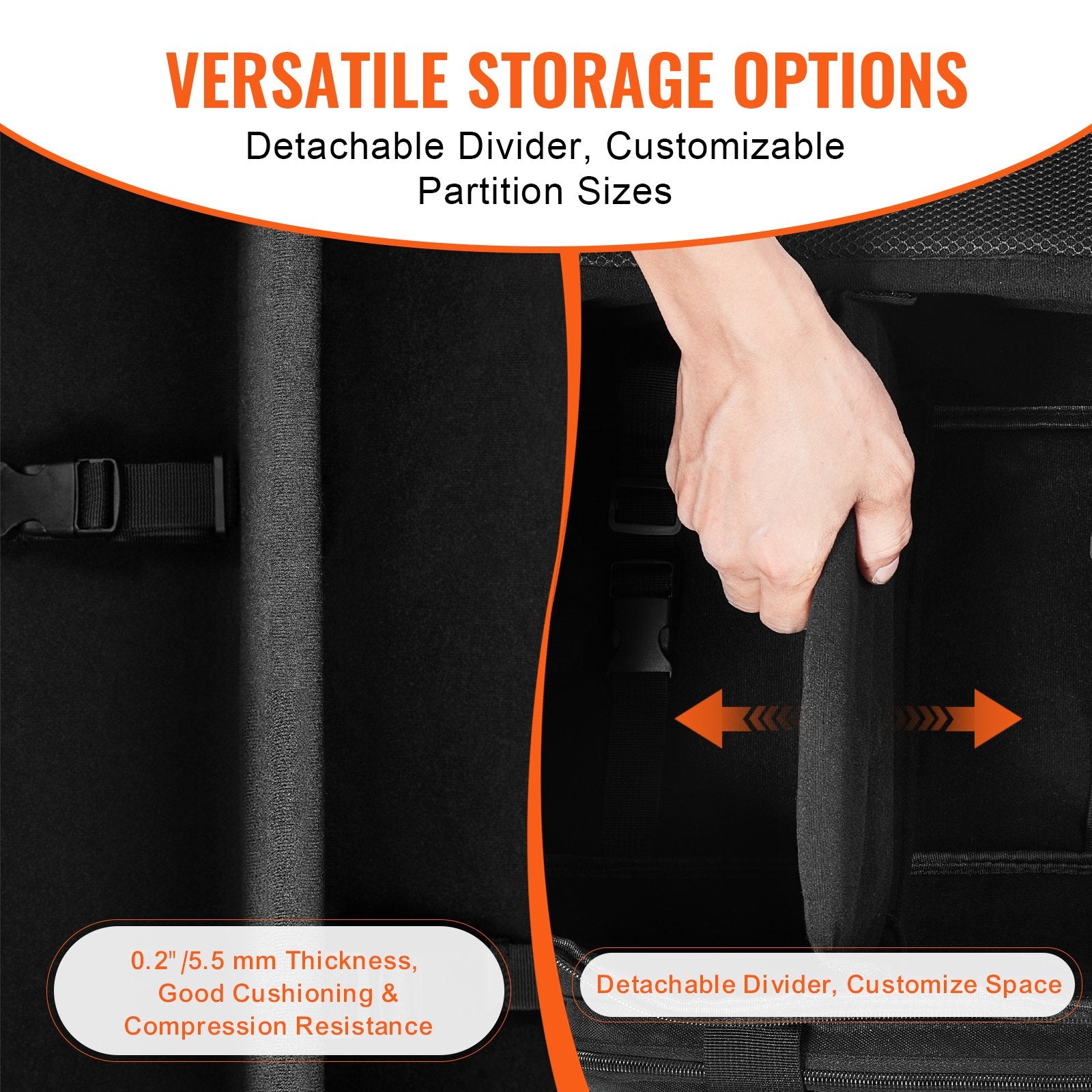 Telescope Case, 560 mm, Telescope Storage Bag with Fixed Buckles, Multi-Pocket & Detachable Divider for V952-WYJBXHSFGS00LZ8Y2V0
