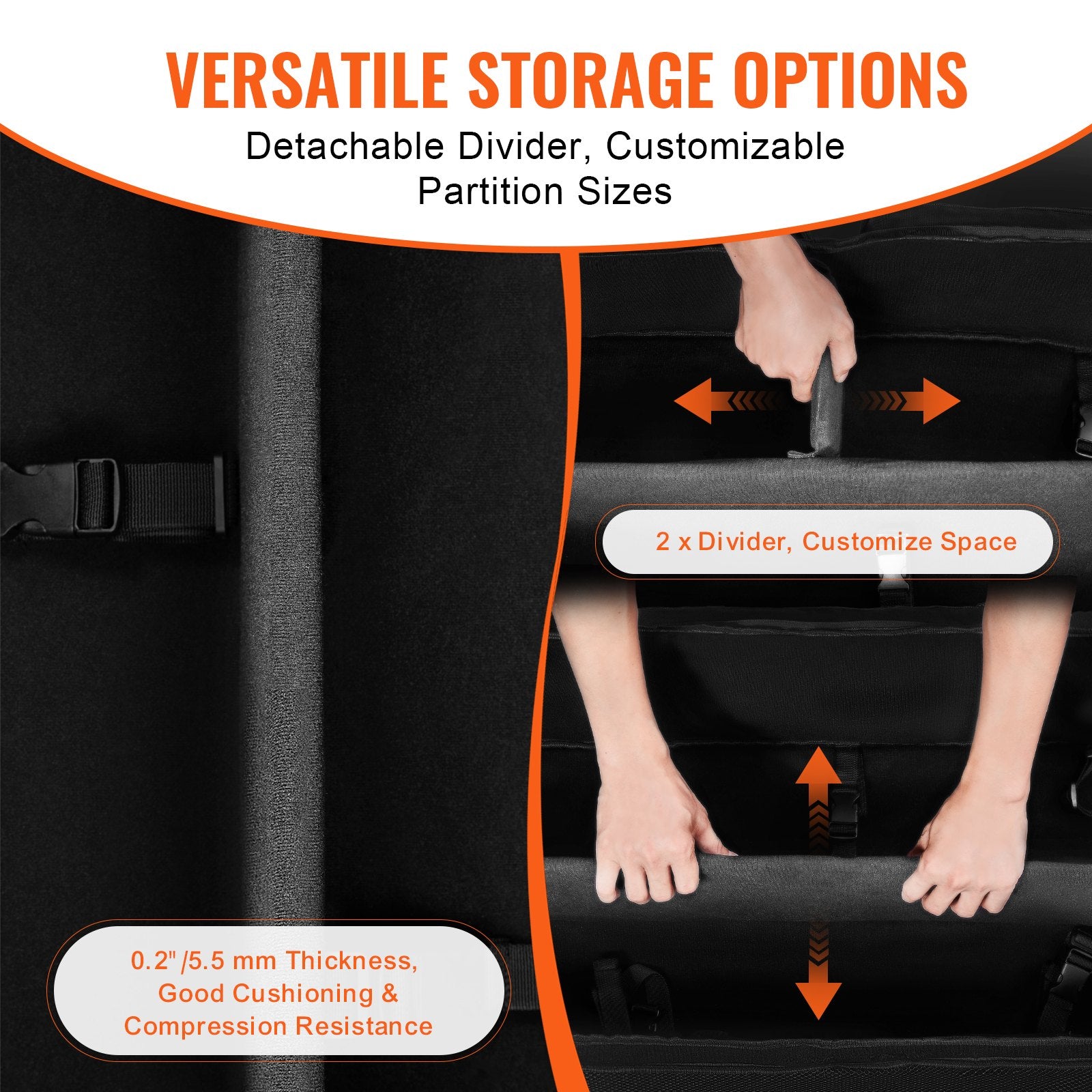 Telescope Case, 770 mm, Telescope Storage Bag with Fixed Buckles, Multi-Pocket and Detachable Divider, V952-WYJBZHMFGS00PBZUAV0