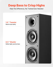 Floorstanding Speakers, 2-Way, Floor-Standing Tower Speakers with 25.4 mm Tweeter, Dual 165.1 mm Woofers, V952-WYLDSYSQ2GZ6KLL9J001V0