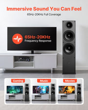 Floorstanding Speakers, 2-Way, Floor-Standing Tower Speakers with 25.4 mm Tweeter, Dual 165.1 mm Woofers, V952-WYLDSYSQ2GZ6KLL9J001V0
