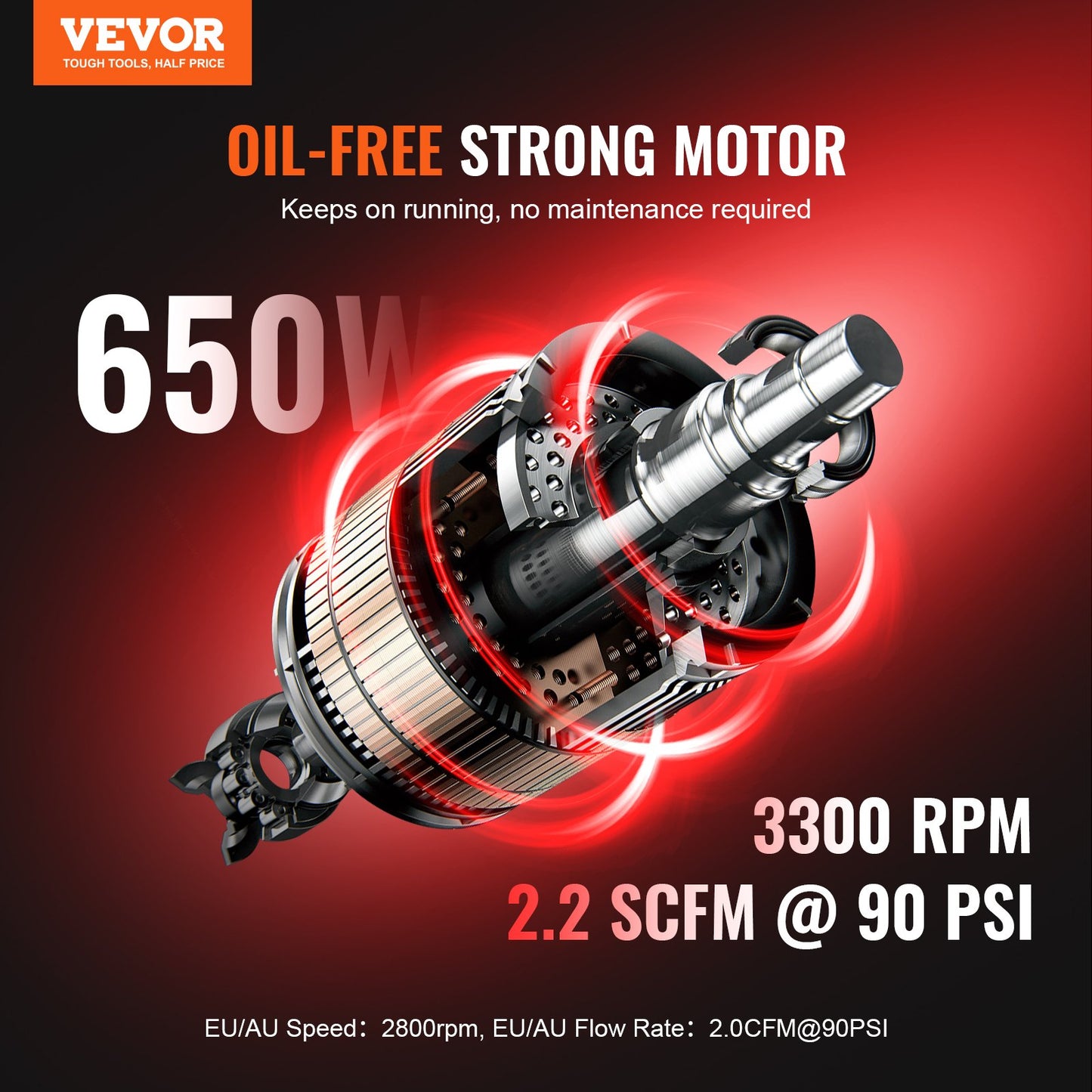 Air Compressor Compact Portable Oil Free Compressor 18L 90 PSI V952-WYWSKYJ18L75W70W9V3