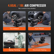 Air Compressor Compact Portable Oil Free Compressor 18L 90 PSI V952-WYWSKYJ18L75W70W9V3