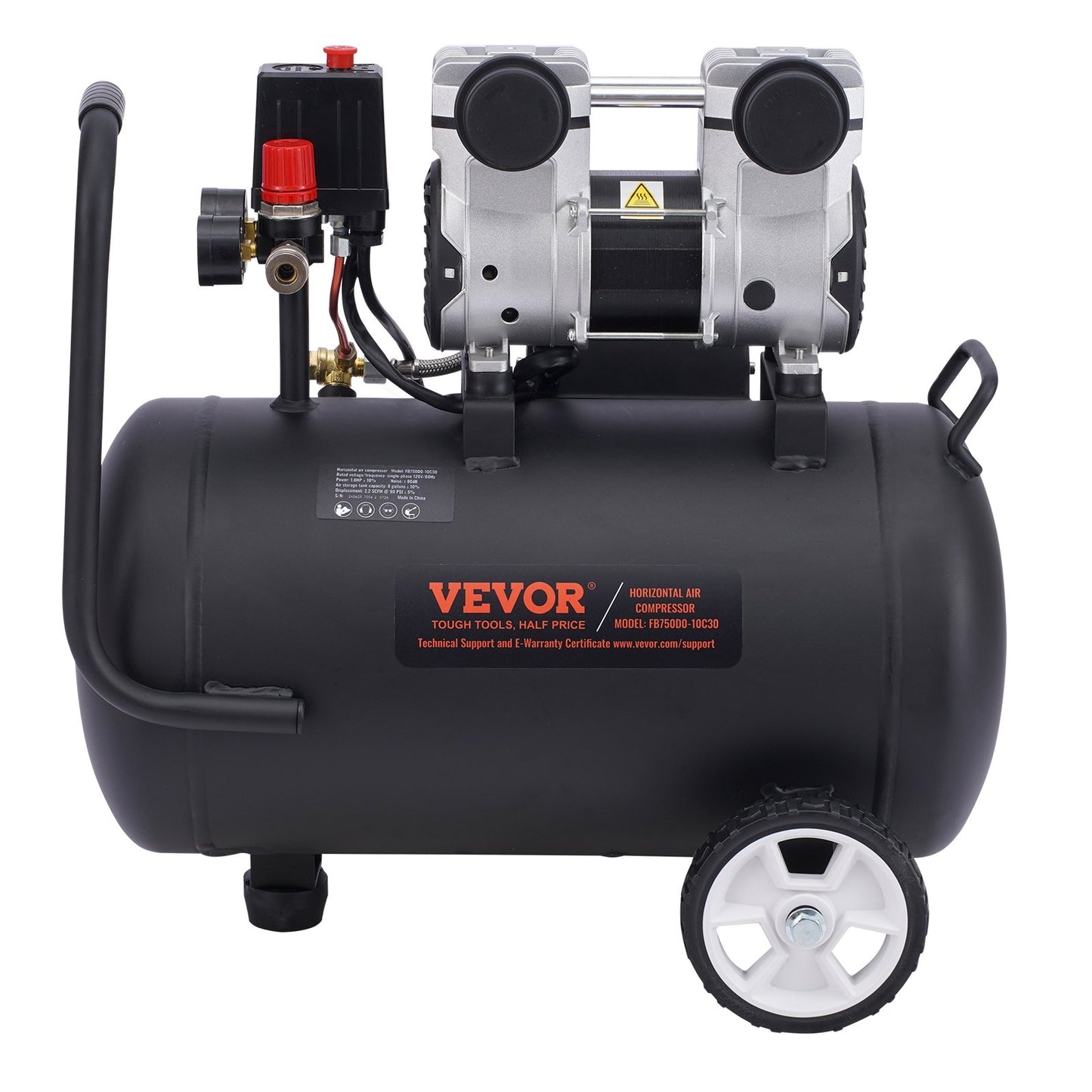 Air Compressor Compact Portable Oil Free Compressor 30L 90 PSI V952-WYWSKYJ30L75E7TAMV3