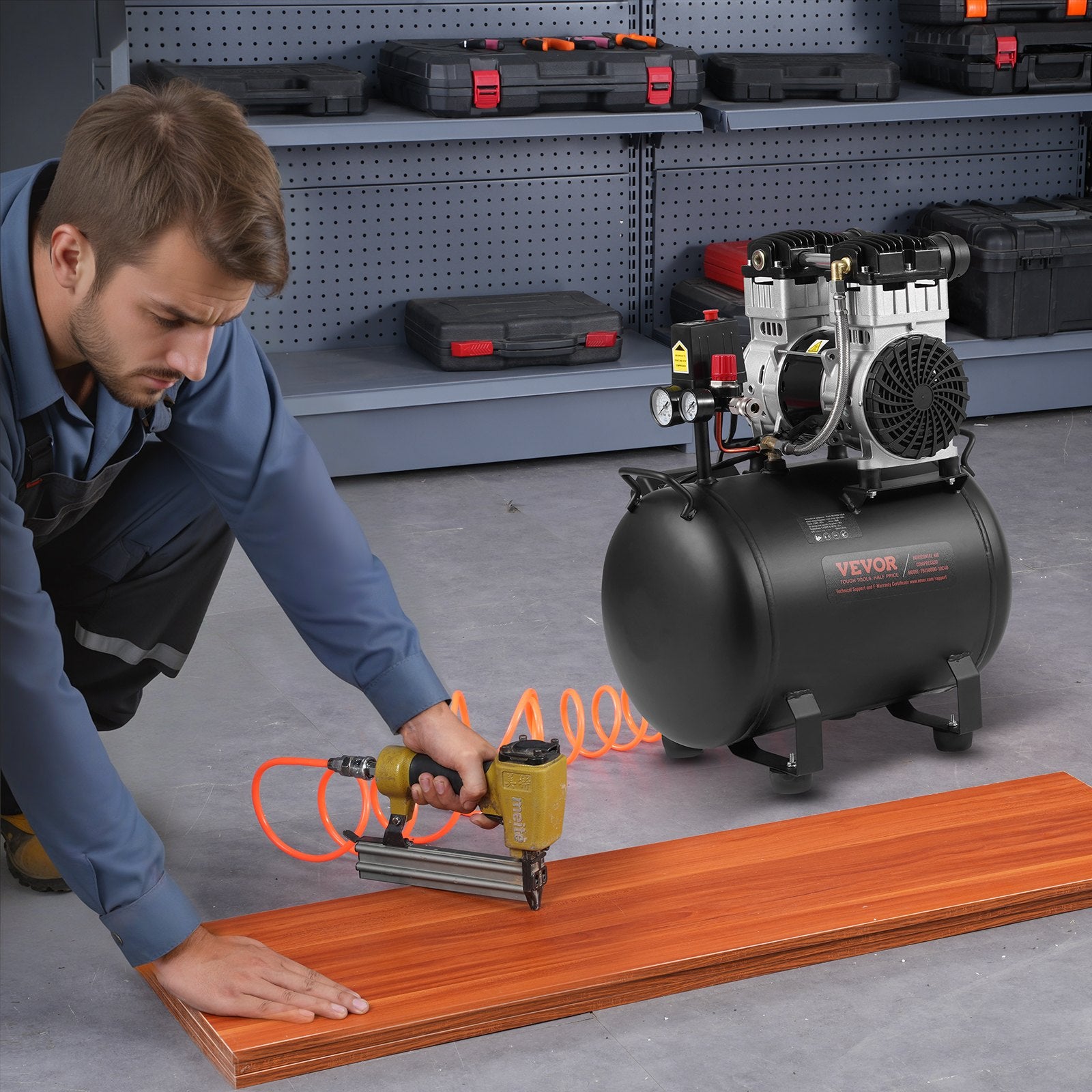 Air Compressor Compact Portable Oil Free Compressor 40L 90 PSI V952-WYWSKYJ40L14358ANV3