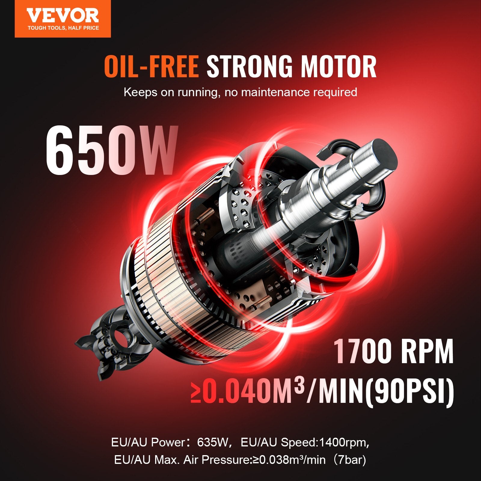 Air Compressor Compact Portable Oil Free Compressor 4L 7bar V952-WYWSKYJ4L750SR008V3