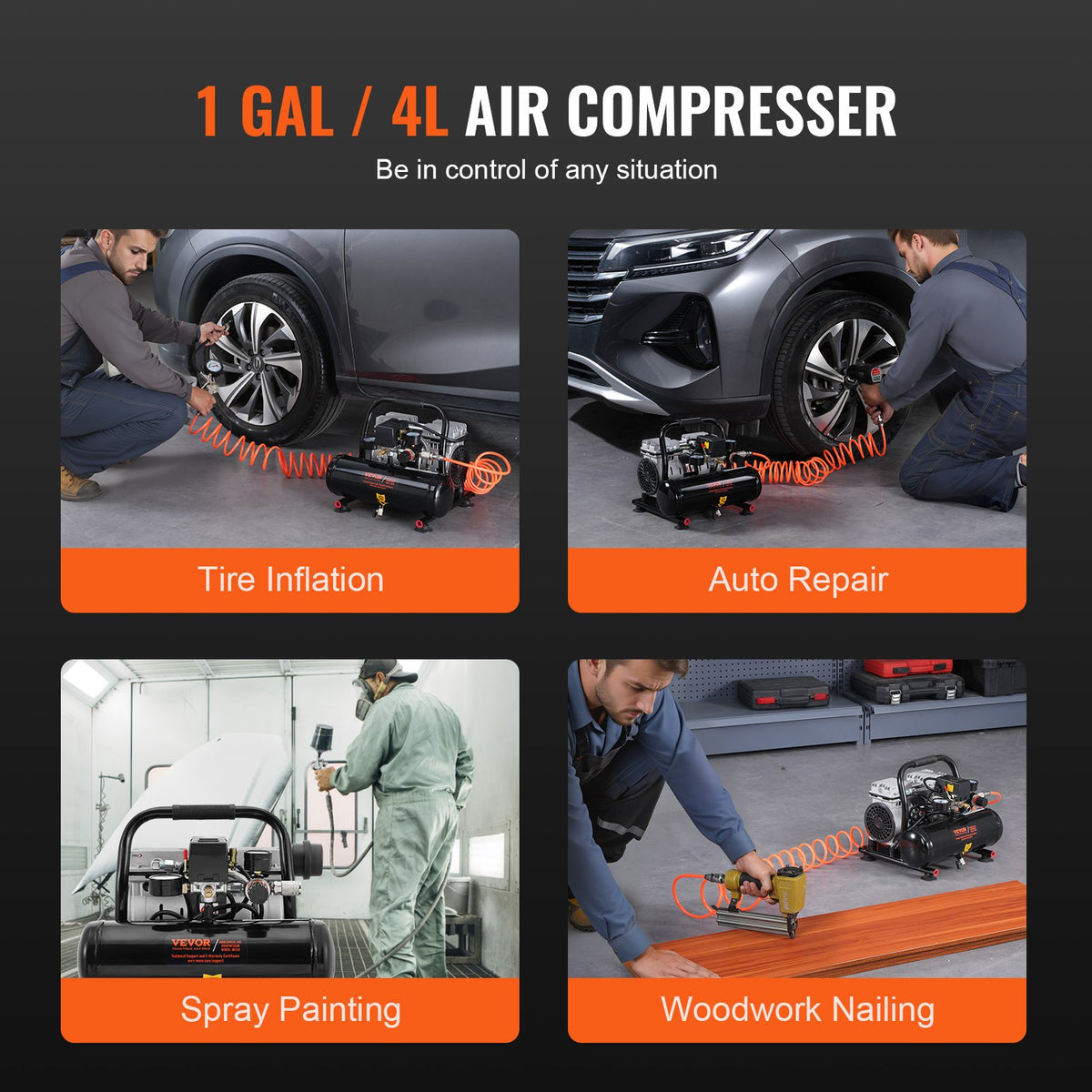 Air Compressor Compact Portable Oil Free Compressor 4L 7bar V952-WYWSKYJ4L750SR008V3