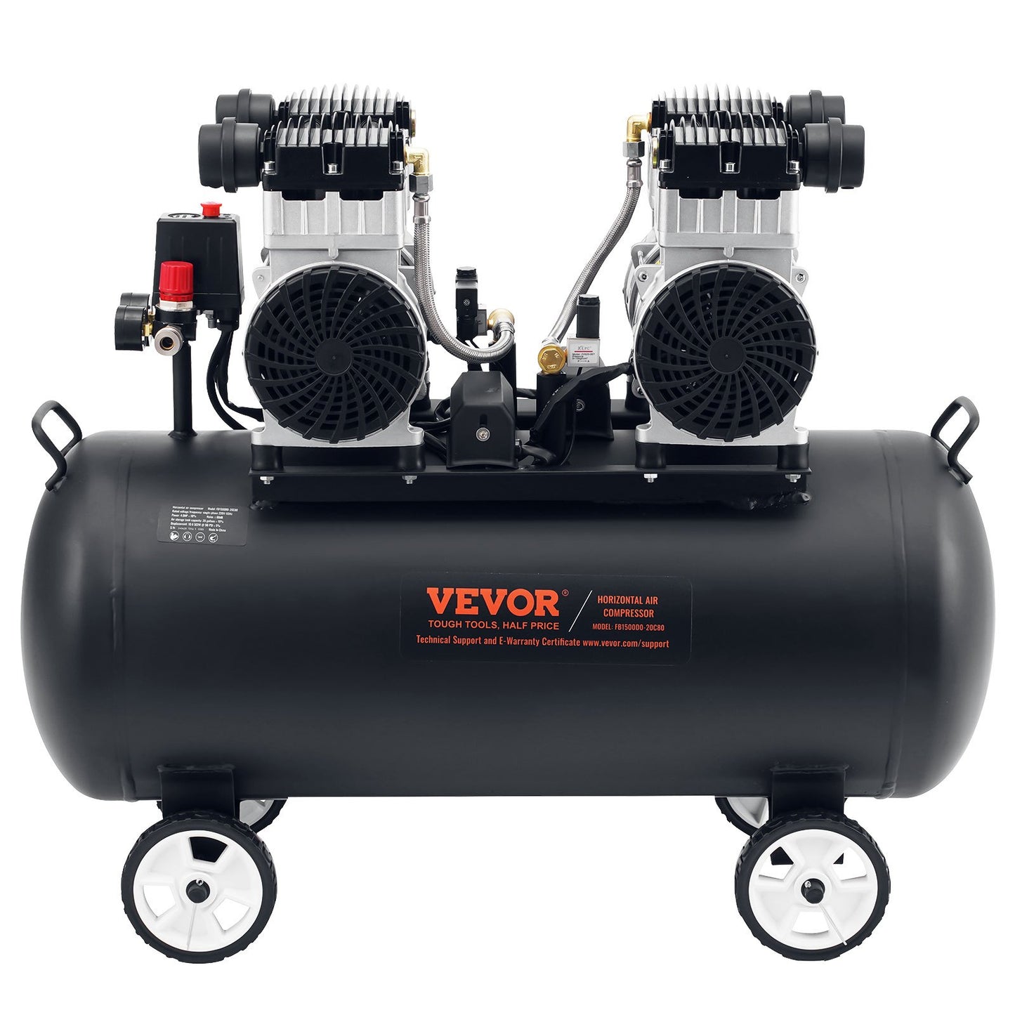 Air Compressor Compact Portable Oil Free Compressor 75L 90 PSI V952-WYWSKYJ75L30L2754V3