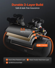 Air Compressor Compact Portable Oil Free Compressor 75L 90 PSI V952-WYWSKYJ75L30L2754V3
