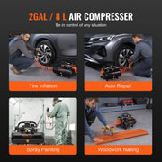Air Compressor Compact Portable Oil Free Compressor 8L 8bar V952-WYWSKYJ8L750PU481V3