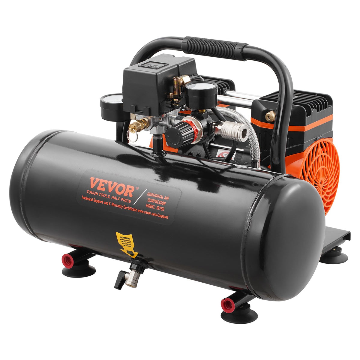 Air Compressor Compact Portable Oil Free Compressor 8L 8bar V952-WYWSKYJ8L750PU481V3