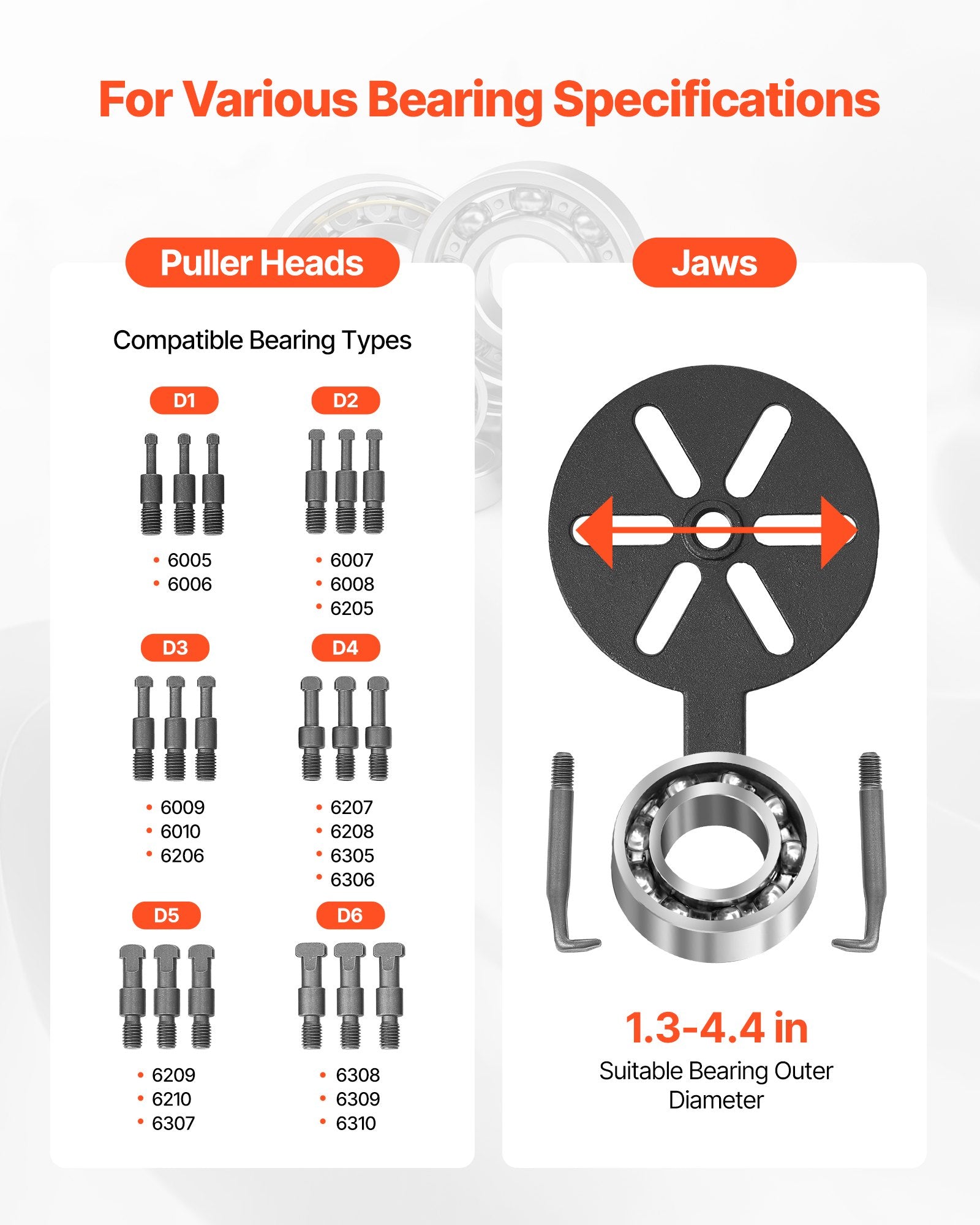 21-in-1 Bearing Puller Set, 21 PCS 3-Jaw Hook Puller for Internal External Bearings and Bearing Without Inner V952-WYXZSLBQ21JTVSL1A001V0