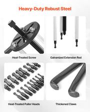 21-in-1 Bearing Puller Set, 21 PCS 3-Jaw Hook Puller for Internal External Bearings and Bearing Without Inner V952-WYXZSLBQ21JTVSL1A001V0