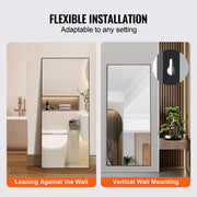 Full Length Mirror, 1800x785 mm, Extra Large Standing Hanging or Leaning Rectangle Floor Mirror with Tempered V952-WZJFXLDJ71YC7E8I7V0