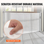 Retractable Baby Gate, 34.2" Tall Mesh Baby Gate, Extends up to 76.8" Wide Retractable Gate for Kids or Pets, V952-WZSSMBS71INC5QCB1V0