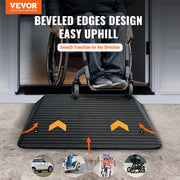 Upgraded Rubber Threshold Ramp, 10.2 cm Rise Door Ramp with 1 Channel, Natural Rubber Car Ramp with Non-Slip V952-XBLYPDBG355X2YEU8V0
