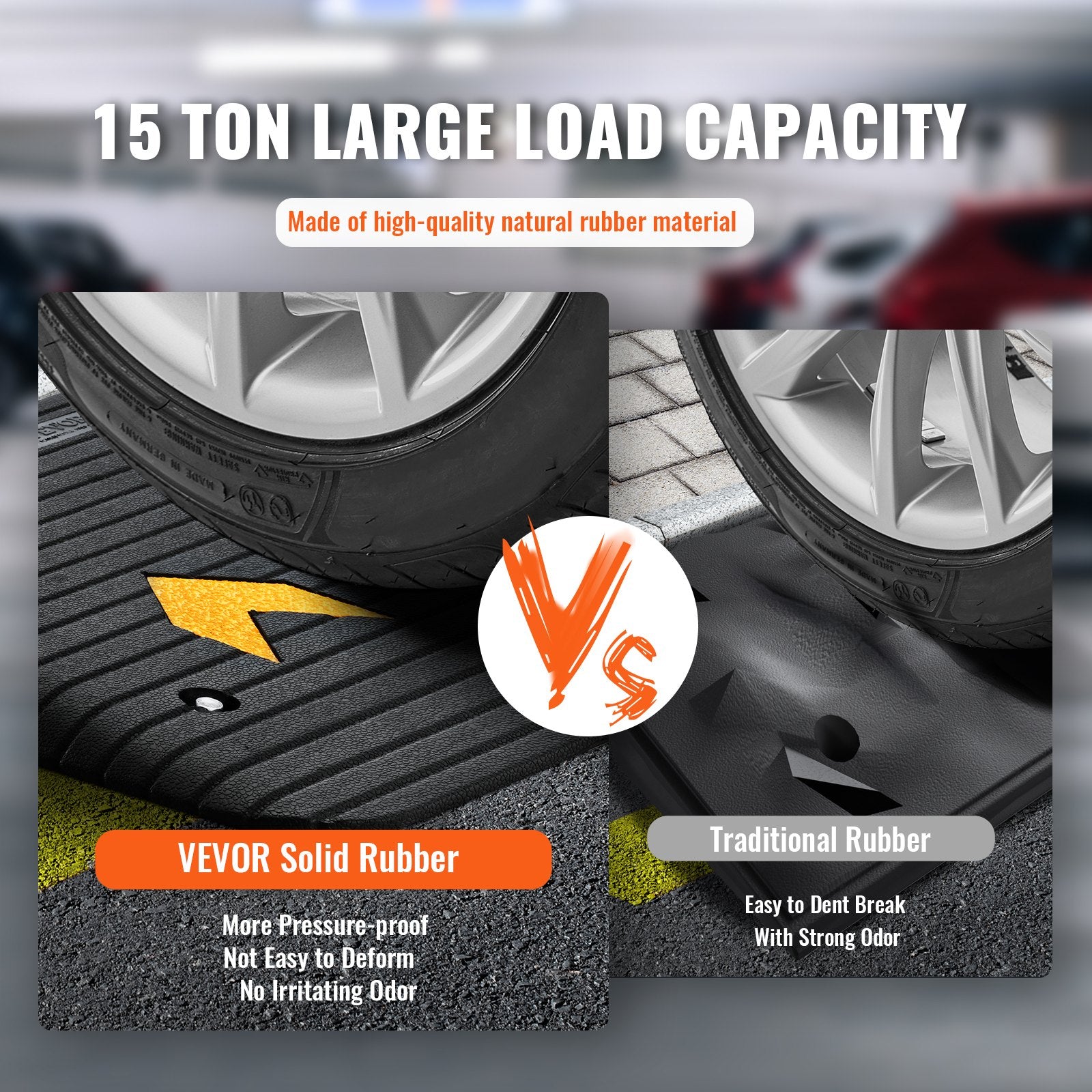 Upgraded Rubber Threshold Ramp, 10.2 cm Rise Door Ramp with 1 Channel, Natural Rubber Car Ramp with Non-Slip V952-XBLYPDBG355X2YEU8V0