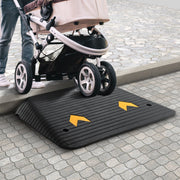 Upgraded Rubber Threshold Ramp, 10.2 cm Rise Door Ramp with 1 Channel, Natural Rubber Car Ramp with Non-Slip V952-XBLYPDBG355X2YEU8V0