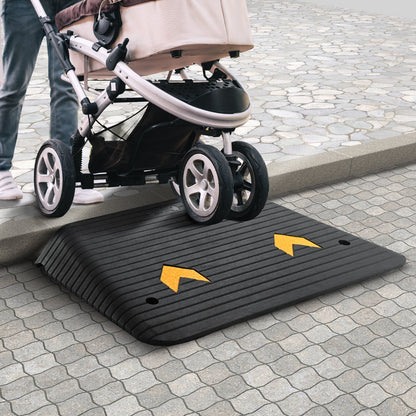 Upgraded Rubber Threshold Ramp, 10.2 cm Rise Door Ramp with 1 Channel, Natural Rubber Car Ramp with Non-Slip V952-XBLYPDBG355X2YEU8V0