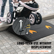 Upgraded Rubber Threshold Ramp, 8.9 cm Rise Door Ramp with 1 Channel, Natural Rubber Car Ramp with Non-Slip V952-XBLYPDGB1355X9T5NV0