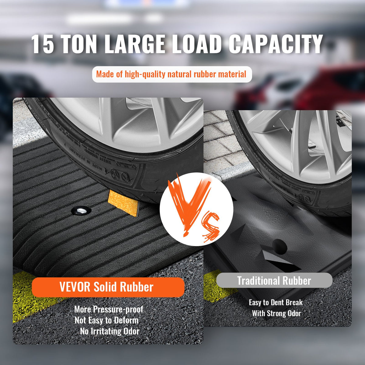 Upgraded Rubber Threshold Ramp, 7.6 cm Rise Door Ramp with 1 Channel, Natural Rubber Car Ramp with Non-Slip V952-XBLYPDGB1355XZ76IV0