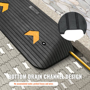 Upgraded Rubber Threshold Ramp, 7.6 cm Rise Door Ramp with 1 Channel, Natural Rubber Car Ramp with Non-Slip V952-XBLYPDGB1355XZ76IV0