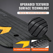 Upgraded Rubber Threshold Ramp, 2.5 cm Rise Wheelchair Ramp Doorway, Natural Curb Ramp Rated 15 tons Load V952-XBLYPDGB1445XG06OV0