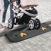 Upgraded Rubber Threshold Ramp, 2.5 cm Rise Wheelchair Ramp Doorway, Natural Curb Ramp Rated 15 tons Load V952-XBLYPDGB1445XG06OV0