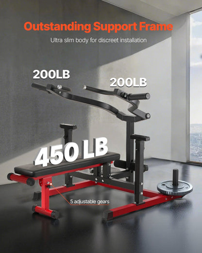 Chest Press Machine, 450 LBS Bench Press Set, Adjustable Flat Incline Bench with Independent Converging Arms, V952-XBTJJWTSXTJSME6SYV0