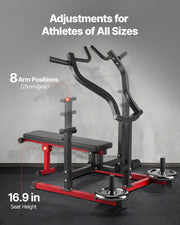 Chest Press Machine, 450 LBS Bench Press Set, Adjustable Flat Incline Bench with Independent Converging Arms, V952-XBTJJWTSXTJSME6SYV0