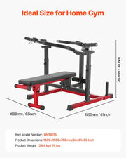 Chest Press Machine, 450 LBS Bench Press Set, Adjustable Flat Incline Bench with Independent Converging Arms, V952-XBTJJWTSXTJSME6SYV0