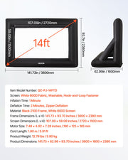 14 ft Inflatable Movie Screen 16:9 600D Movie Projector with Portable Bag V952-XCQSTYPMPJS1IEYCK001V3