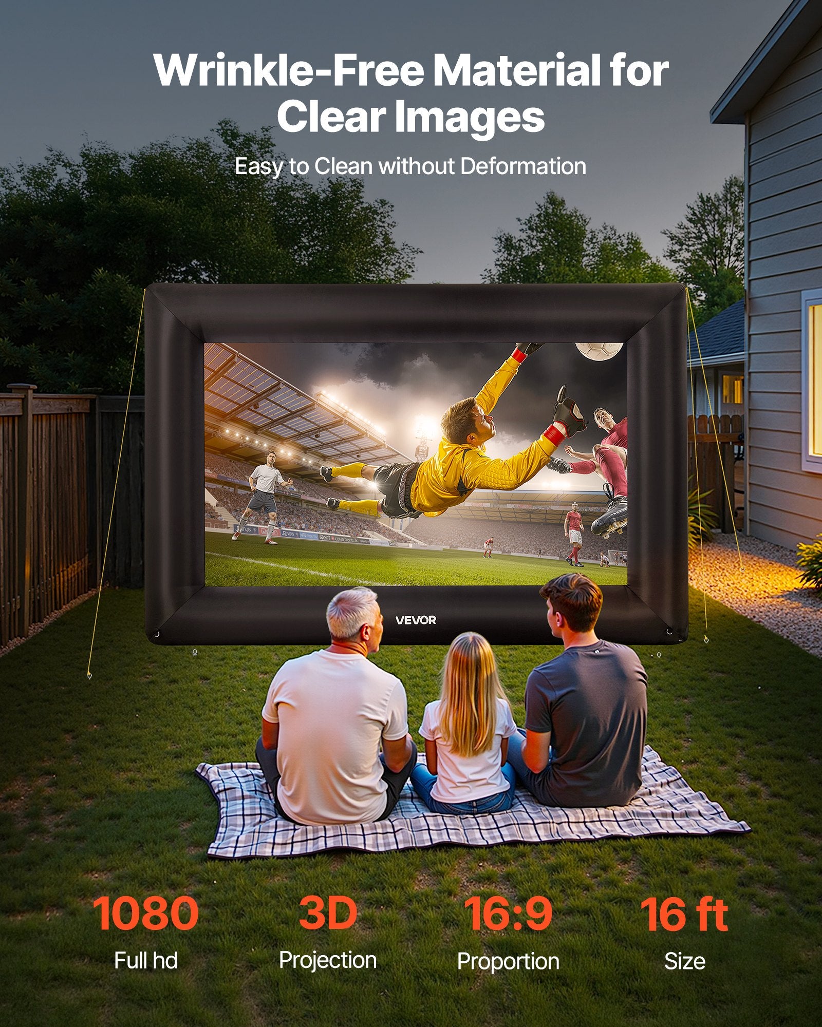 16 ft Inflatable Movie Screen 16:9 600D Movie Projector with Portable Bag V952-XCQSTYPMPJS1OV5WJ001V3