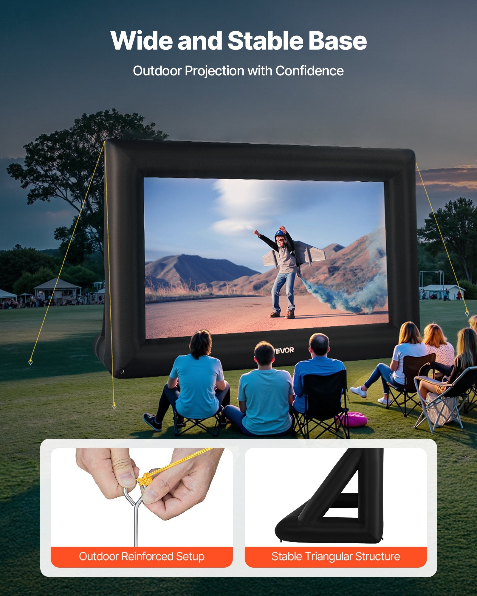 16 ft Inflatable Movie Screen 16:9 600D Movie Projector with Portable Bag V952-XCQSTYPMPJS1OV5WJ001V3