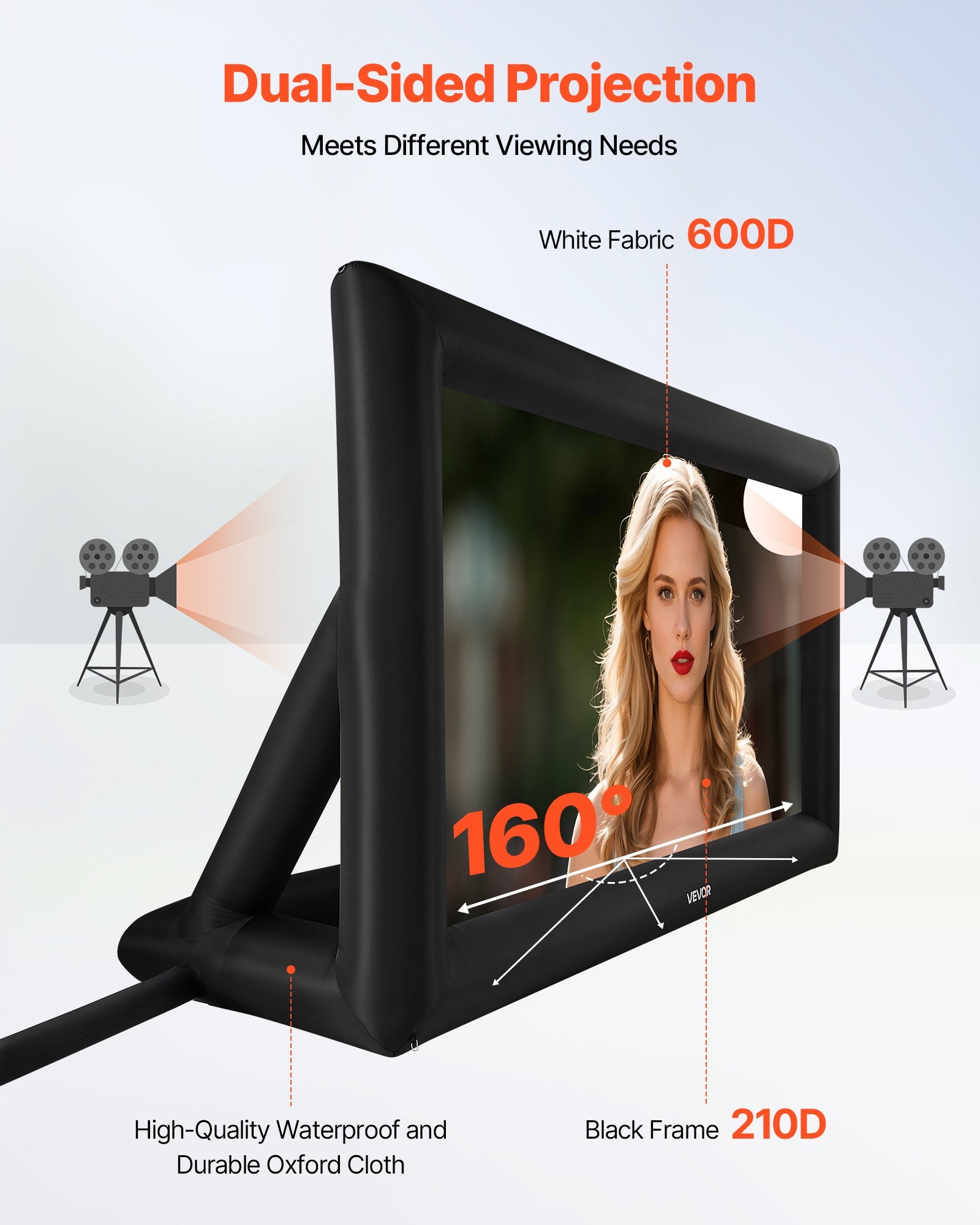 20 ft Inflatable Movie Screen 16:9 600D Movie Projector with Portable Bag V952-XCQSTYPMPJS2ZE5PH001V3