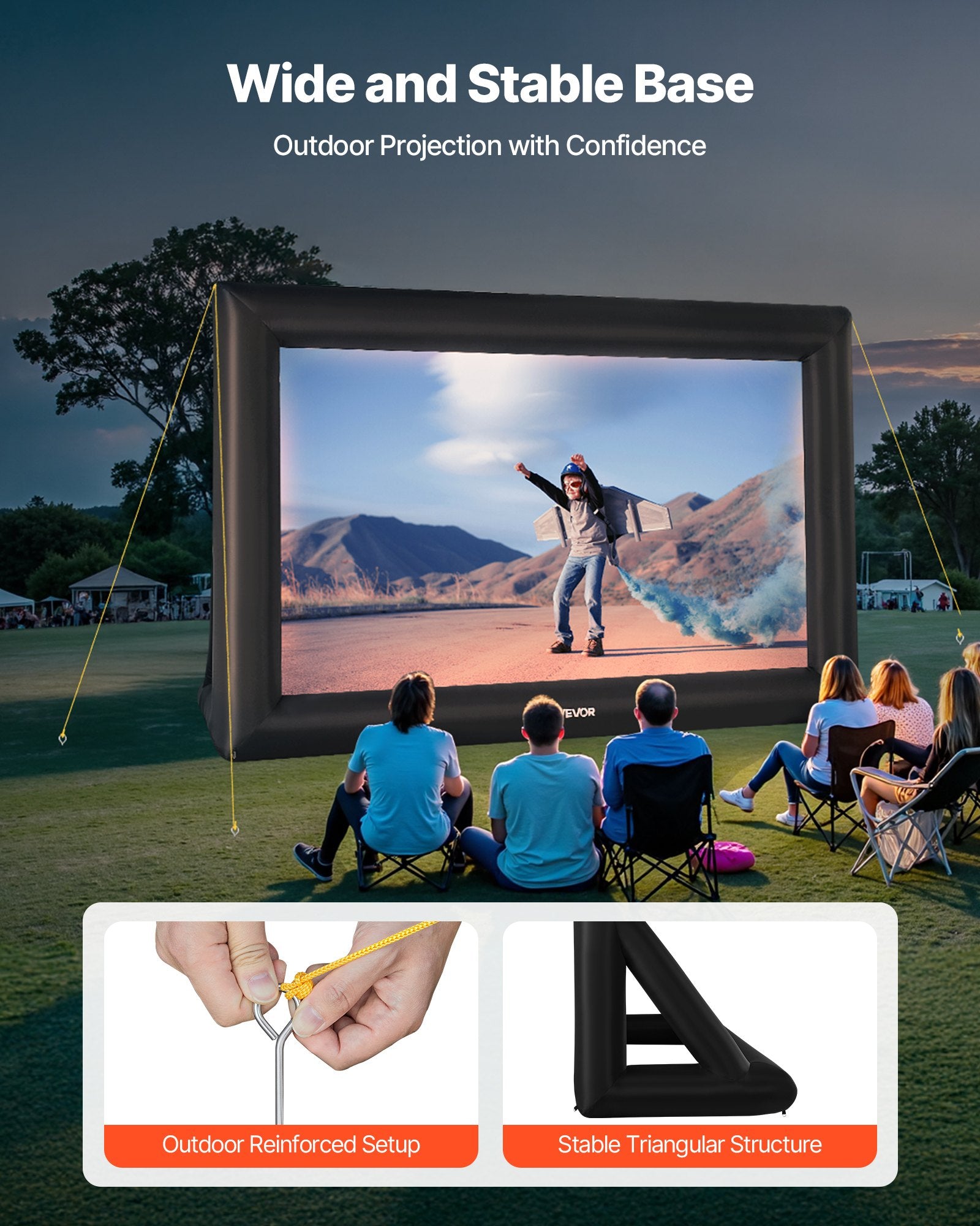 20 ft Inflatable Movie Screen 16:9 600D Movie Projector with Portable Bag V952-XCQSTYPMPJS2ZE5PH001V3