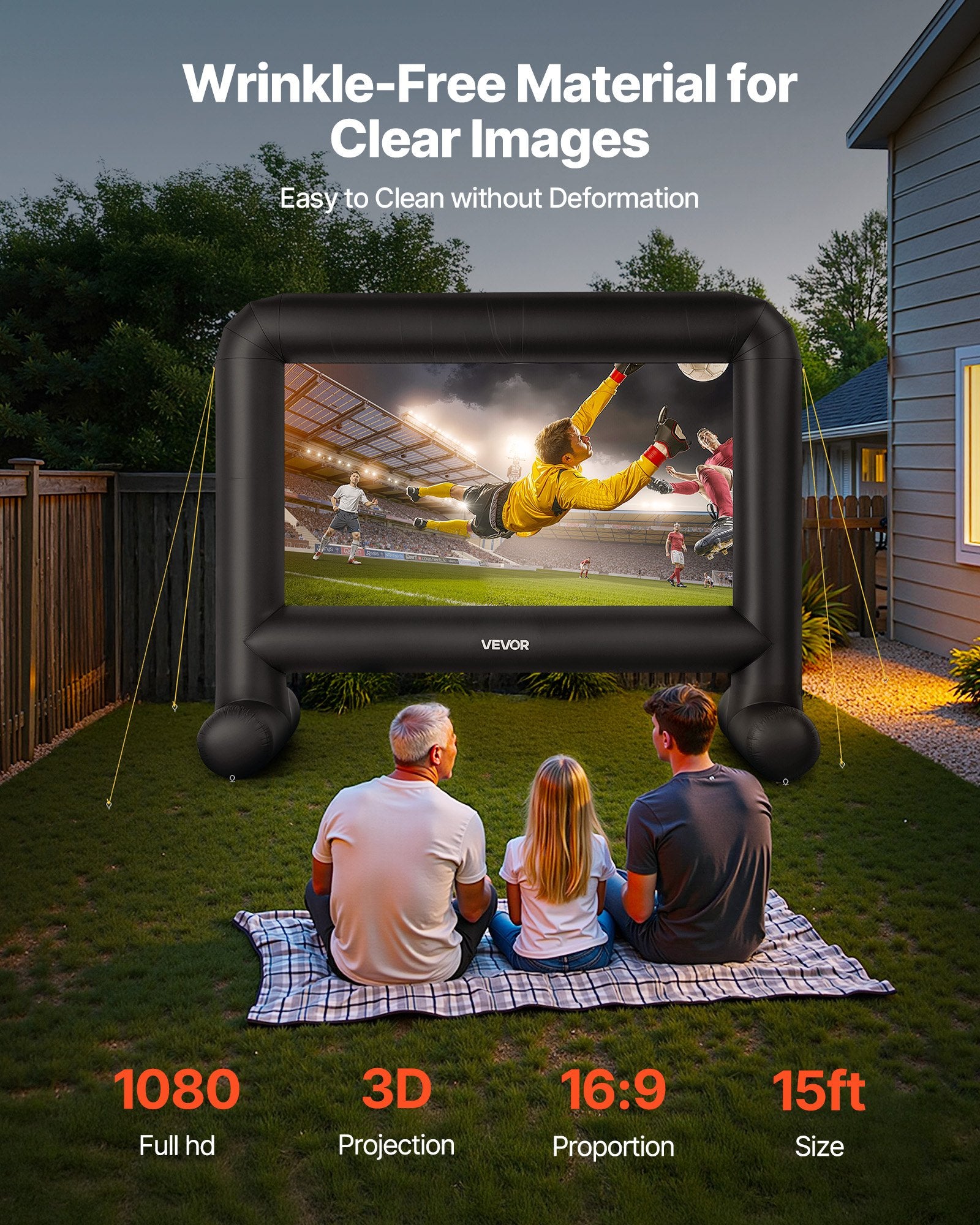 15 ft Inflatable Movie Screen 16:9 600D Movie Projector with Portable Bag V952-XCQSTYPMZJS1ZSUV8001V3