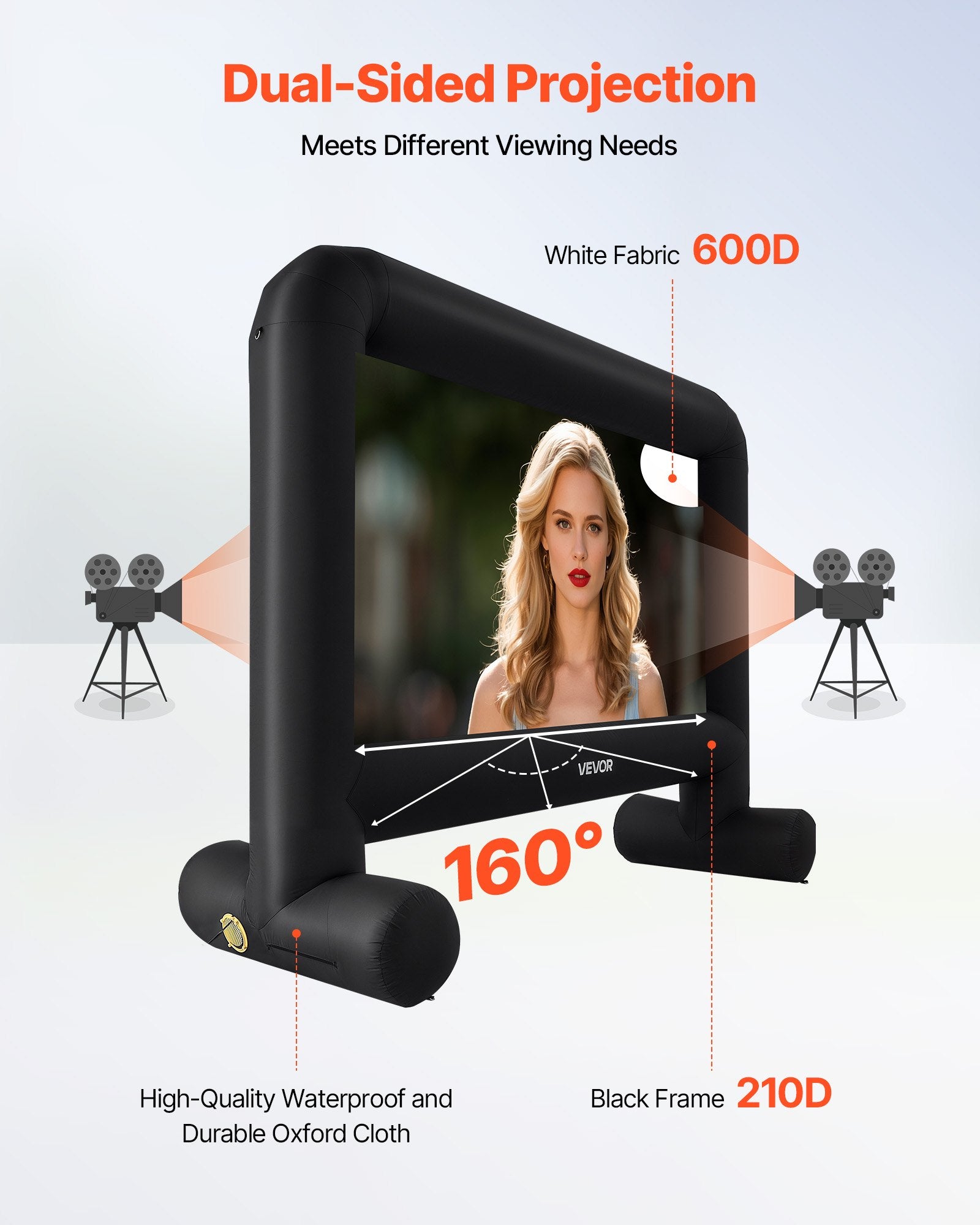 15 ft Inflatable Movie Screen 16:9 600D Movie Projector with Portable Bag V952-XCQSTYPMZJS1ZSUV8001V3