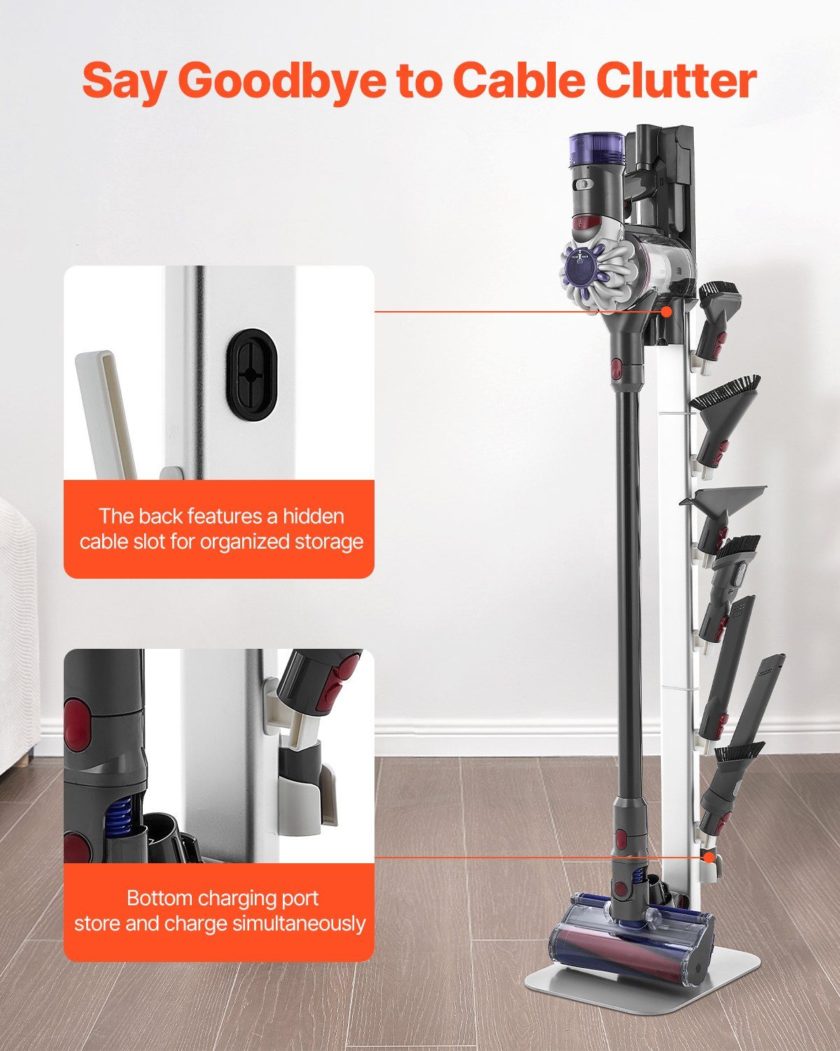 Vacuum Stand, Compatible with Dyson G5 V15 V12 V11 V10 V8 V7 V6 Series Upright Vacuums Cleaners & V952-XCQZJDSLSBYGSNQ90V0