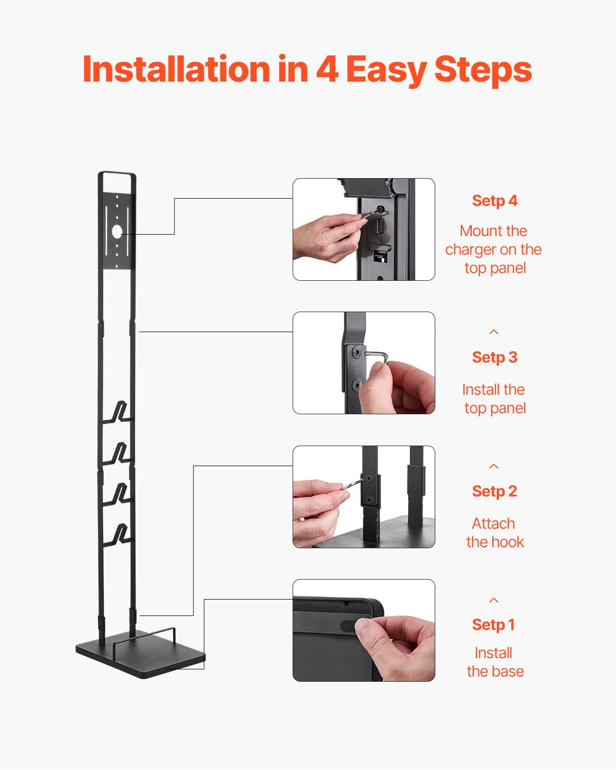 Vacuum Stand, Compatible With Dyson V6 V7 V8 V10 V11 V15, Stable Vacuum Stand Holder with 4 Hooks for Dyson V952-XCQZJDSLSKJB6SW7NV0