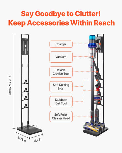 Vacuum Stand, Compatible With Dyson V6 V7 V8 V10 V11 V15, Stable Vacuum Stand Holder with Wheels for Dyson V952-XCQZJDSLSKJDESAREV0