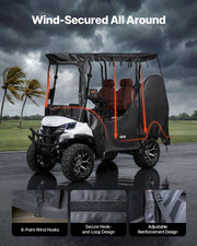 Golf Cart Cover, Visible Full-Enclosure 2&2+2 Passenger Golf Cart, 600D Waterproof Oxford Fabric Club Car V952-XCZYCZKSHKS2ZQV81001V0