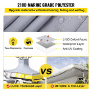 T-Top Boat Cover, Fit for 22\'-24\' Boat, Heavy Duty 600D Marine Grade Oxford Hard Top Cover, UV Resistant V952-XDPCGT2224116P1TVV0