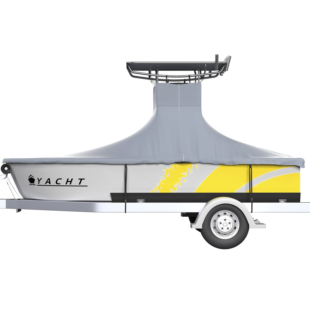 T-Top Boat Cover, Fit for 22\'-24\' Boat, Heavy Duty 600D Marine Grade Oxford Hard Top Cover, UV Resistant V952-XDPCGT2224116P1TVV0