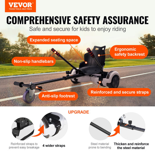 Hoverboard Seat Attachment, Compatible with All 16.5cm20.3cm21.6cm25.4 Hoverboards,Grips Control,Adjustable V952-XFHBZYGLKGLKIKYPCV0