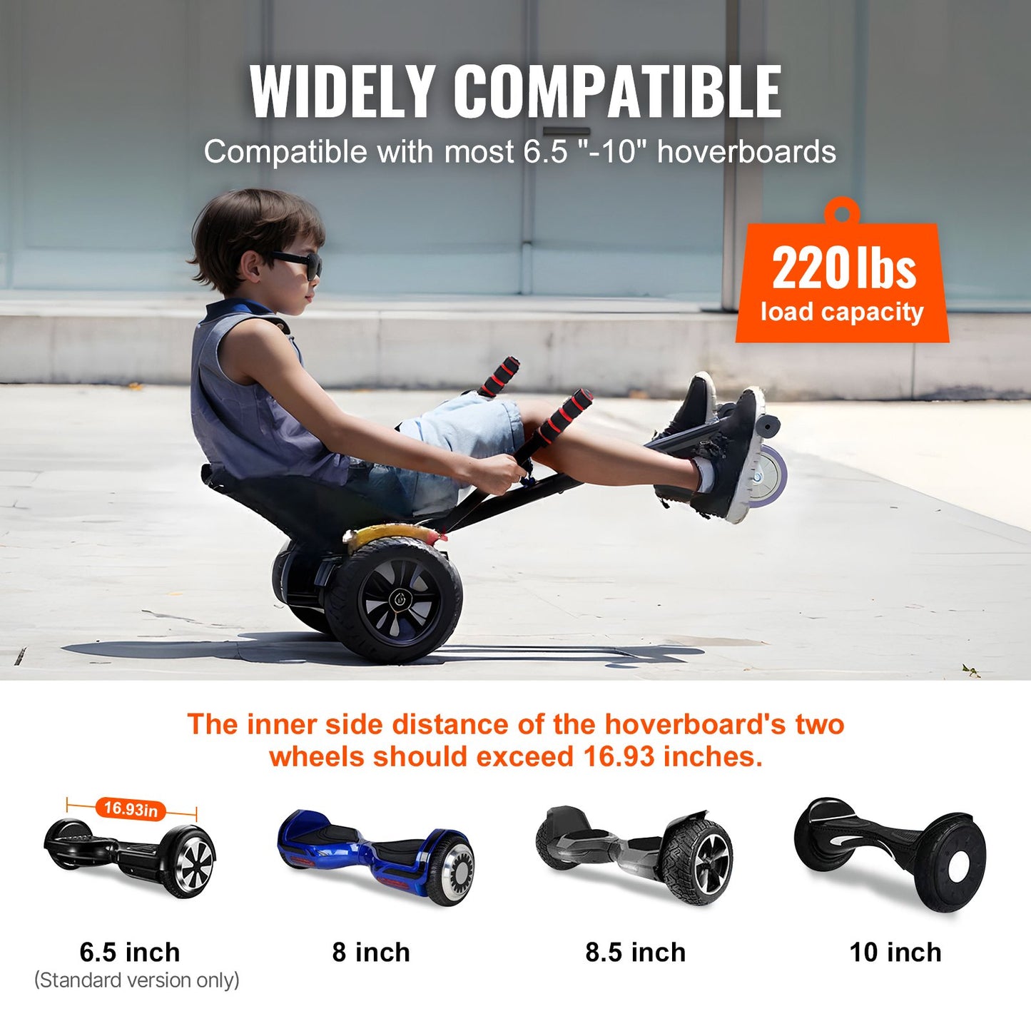 Hoverboard Seat Attachment, Compatible with All 16.5cm20.3cm21.6cm25.4 Hoverboards,Grips Control,Adjustable V952-XFHBZYGLKGLKIKYPCV0