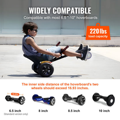 Hoverboard Seat Attachment, Compatible with All 16.5cm20.3cm21.6cm25.4 Hoverboards,Grips Control,Adjustable V952-XFHBZYGLKGLKIKYPCV0