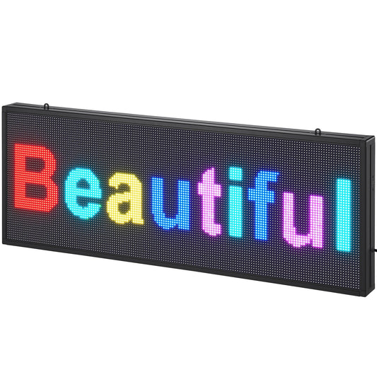 Programmable LED Sign, P10 Full Color LED Scrolling Panel, DIY Custom Text Animation Pattern Display Board, V952-XGSGDBZP40X1EUY8FV3