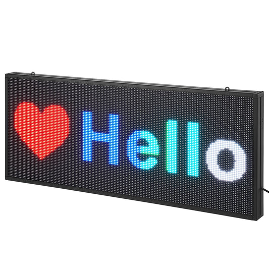 Programmable LED Sign, P6 Full Color LED Scrolling Panel, DIY Custom Text Animation Pattern Display Board, V952-XGSGDBZP40X1OLUIUV3