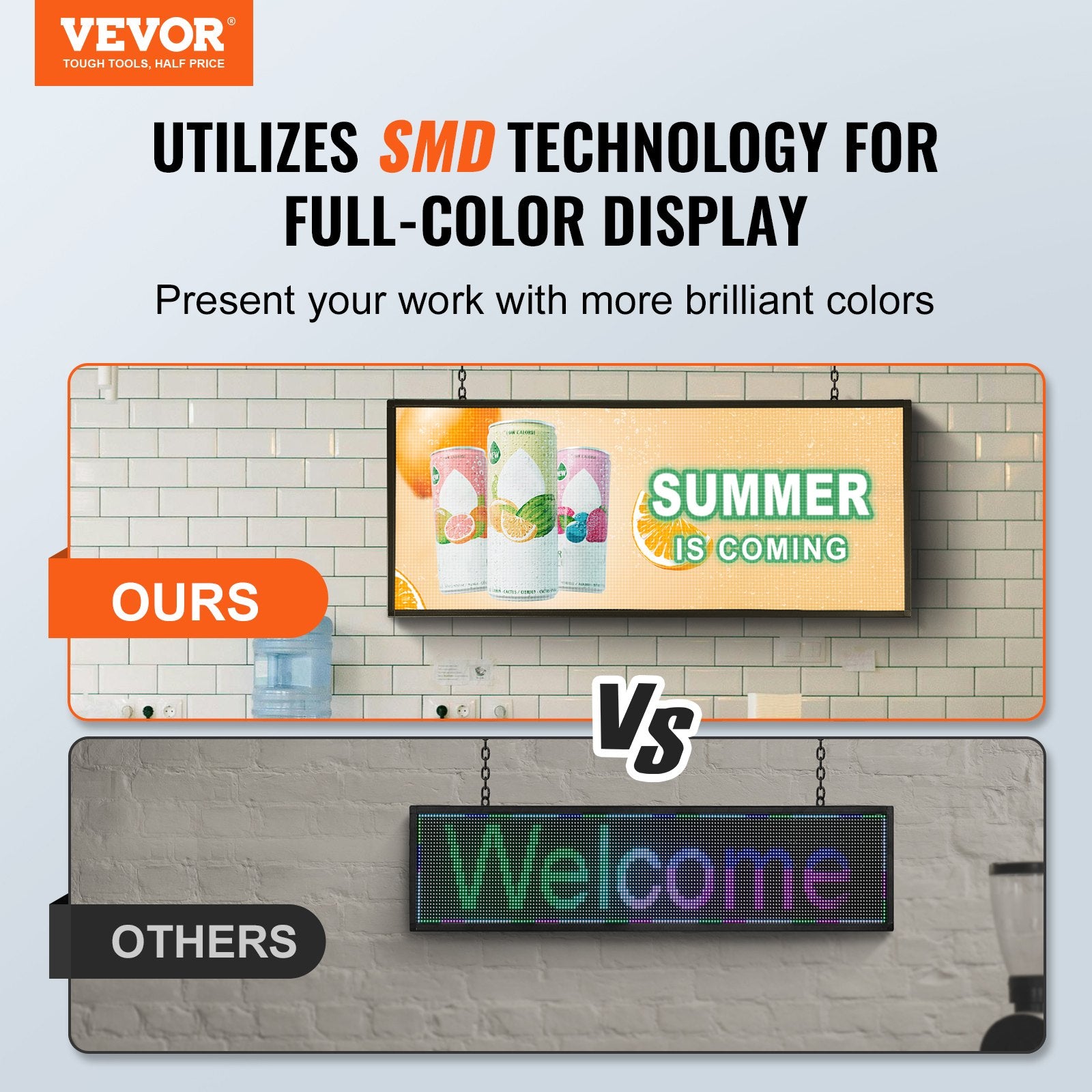 Programmable LED Sign, P6 Full Color LED Scrolling Panel, DIY Custom Text Animation Pattern Display Board, V952-XGSGDBZP40X1OLUIUV3